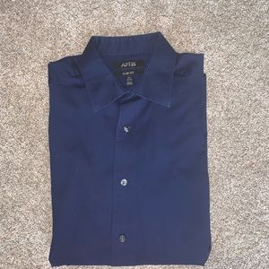 Men’s Navy Blue Dress Shirt